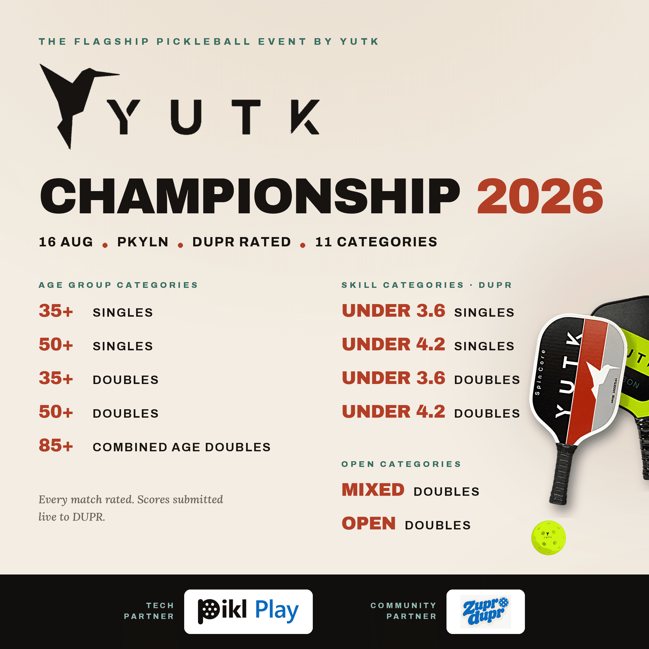 Yutk Championship 2026 poster