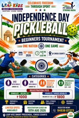 LEAP KIDZ INDEPENDENCE DAY PICKLE BALL Open 2026 poster